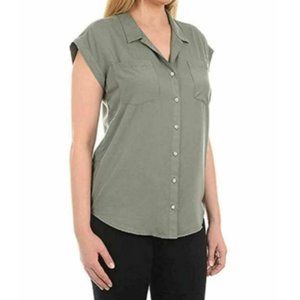 Jachs Girlfriend Short Sleeve Tencel Blouse Olive